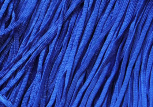 Frędzle tkane - Cobalt Tactel 15 cm