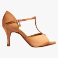 Buty do Tańca Latino | Style 1127 - Dark Tan Satin