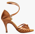 Buty do Tańca Latino | Style 1166 - Dark Tan Satin 
