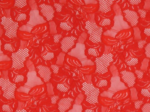 Koronka Floral Cascade - Fluo Red