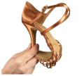 Buty do Tańca Latino | LTB WIDE - TAN SATIN
