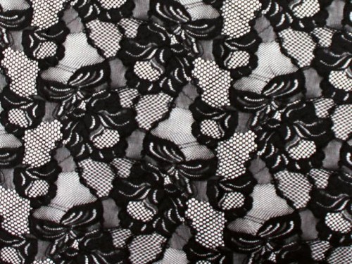Koronka Floral Cascade - Black