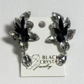 Kolczyki do tańca z cyrkonii - Crystal/Jet Black