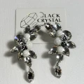 Kolczyki do tańca z cyrkonii - Crystal/Pearl