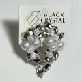 Kolczyki do tańca z cyrkonii - Crystal/Pearl