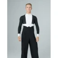 Koszula frakowa turniejowa czarna, z kołnierzykiem 3,5 cm | NY Fashion