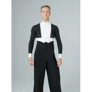 Koszula frakowa turniejowa czarna, z kołnierzykiem 3,5 cm | NY Fashion
