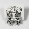 Kolczyki do tańca z cyrkonii - Crystal/Pearl