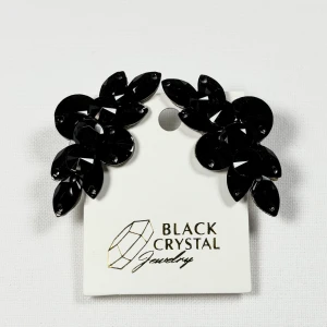 Kolczyki do tańca z cyrkonii - Jet Black