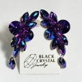 Kolczyki do tańca z cyrkonii - Dark Purple Shimmer