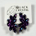 Kolczyki do tańca z cyrkonii - Dark Purple Shimmer