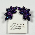 Kolczyki do tańca z cyrkonii - Dark Purple Shimmer