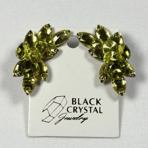 Kolczyki do tańca z cyrkonii - Yellow Citrine/Citrine
