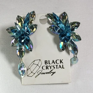 Kolczyki do tańca z cyrkonii - Aquamarine Shimmer/Aquamarine