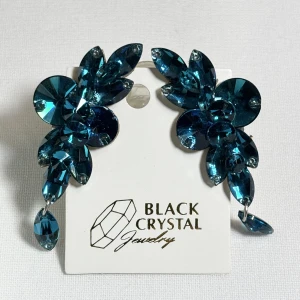 Kolczyki do tańca z cyrkonii - Peacock Blue