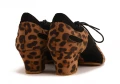 PANTERA - Leopard Brown Textile/Black Nubuck | SOUL Dance Style