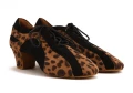 PANTERA - Leopard Brown Textile/Black Nubuck | SOUL Dance Style