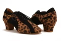 PANTERA - Leopard Brown Textile/Black Nubuck | SOUL Dance Style