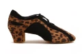PANTERA - Leopard Brown Textile/Black Nubuck | SOUL Dance Style