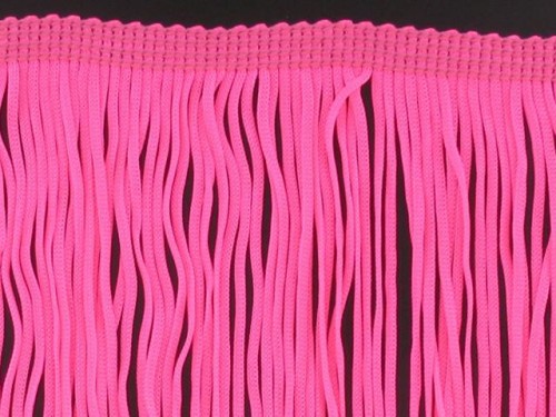 Frędzle tkane - Flamingo Pink  33cm