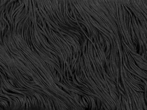 Frędzle tkane - Black Tactel 30cm