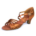 Buty taneczne dla dziewcząt | G1013 - Tan Satin | Dansport