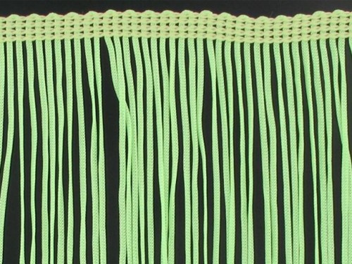 Frędzle tkane - Electric green  33cm