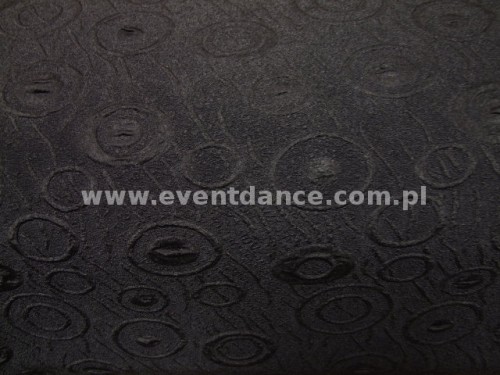 Lycra czarna - wytłaczane koła