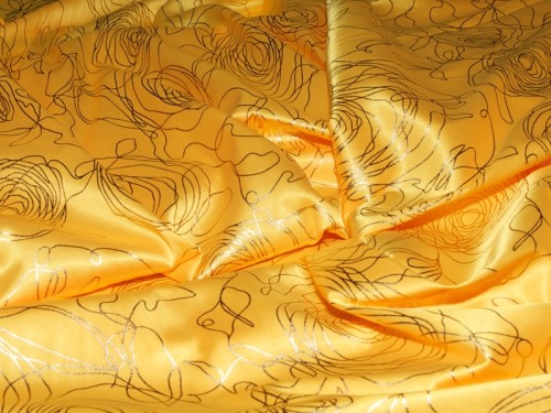 Satyna elastyczna - Saffron/Gold
